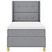 Letto a molle con materasso Grigio chiaro 90 x 190 cm Tessuto - Foto miniatura 7