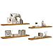 Scaffale da parete 4 pcs Beige 120 x 23,5 x 4 cm - Foto miniatura 3
