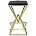 Sgabello Basso Triangoli-oro-metallo-40x40x75 Cm - Foto miniatura 3