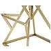 Sgabello Basso Triangoli-oro-metallo-40x40x75 Cm - Foto miniatura 6
