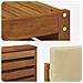Set divani 7 pcs Naturale e Beige Legno di Acacia Massello - Foto miniatura 8