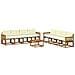 Set di divani da esterno con cuscino 9 pcs Naturale e Crema - Foto miniatura 1