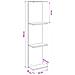 Scaffale da parete Sonoma grigio 25 x 15 x 100 cm - Foto miniatura 8