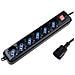 IUPS-PCP-6V - Multipresa 6 posti nera con spina VDE - Foto miniatura 1