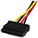 Adattatore splitter cavo di alimentazione Y LP4 a 2 SATA latching da 30 cm - Molex 4 pin a dual SATA - Foto miniatura 2