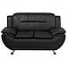 Divano 2 Posti In Pelle Sintetica Nera Leira - Foto miniatura 25