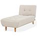 Chaise Longue In Tessuto Beige Alsten - Foto miniatura 8