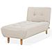 Chaise Longue In Tessuto Beige Alsten - Foto miniatura 13