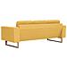 Divano A 3 Posti In Tessuto Giallo - Foto miniatura 6