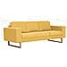 Divano A 3 Posti In Tessuto Giallo - Foto miniatura 8