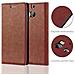 Custodia Compatibile Con Htc One M8 In Marrone Cappuccino - Coperchio Protettiva Con Chiusura Magnetica, Funzione Stand E Tasca Per Le Carte - Foto miniatura 5