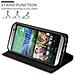 Custodia Compatibile Con Htc One M8 In Marrone Cappuccino - Coperchio Protettiva Con Chiusura Magnetica, Funzione Stand E Tasca Per Le Carte - Foto miniatura 7