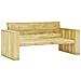 Set Salotto Giardino con Cuscini 3 pz in Pino Impregnato - Foto miniatura 3