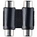 Stereo RCA Coupler 2x RCA Female 2x RCA Female Nero cavo di interfaccia e adattatore - Foto miniatura 1