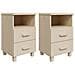 Comodini 2 Pz Miele 40x35x62 Cm In Legno Massello Di Pino - Foto miniatura 2