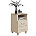 Comodini 2 Pz Miele 40x35x62 Cm In Legno Massello Di Pino - Foto miniatura 3