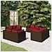 Set Divani Da Giardino 8 Pz Con Cuscini In Polyrattan Marrone - Foto miniatura 1
