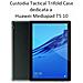 Tactical Custodia Originale Book Trifold Case Per Huawei Mediapad T5 10 Blu - Foto miniatura 2