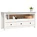 Mobile Porta Tv Bianco 114x35x52 Cm In Legno Massello Di Pino - Foto miniatura 3