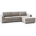 Divano Letto Adima, Divano Ad Angolo, 100% Made In Italy, Sofà Con Apertura Girevole, Penisola Contenitore Sinistra, Con Braccioli Slim, Cm 260x95h90, Tortora - Foto miniatura 4