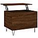 Tavolino Salotto Rovere Marrone 60x44,5x45 Cm Legno Multistrato - Foto miniatura 2