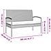 Panca Da Giardino Con Cuscino Grigia 105 Cm In Polyrattan - Foto miniatura 6