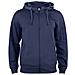 Basic Active Hoody Full Zip Blu Scuro S - Foto miniatura 1