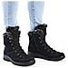 Black Casual Closed Ladies Mid Height Boots Stivali Pelle Scamosciata /nabuk Scarpe Donna Nero Eu 38, L7145-00 - Foto miniatura 2
