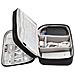Organizzatore Per Cavi Dati, Borsa Portaoggetti Per Accessori Elettronici Black M Doppio Strato - Foto miniatura 3