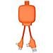 Powerbank Con Cavo Multiconnettore 3000mah, Arancione - Foto miniatura 1
