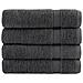 Asciugamani Bagno Solund 4 Pz Antracite 100x150 Cm 600gsm - Foto miniatura 1