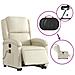 Lusso Casadino -  Poltrona Alzapersona Elettrica Reclinabile Crema In Similpelle - Foto miniatura 5
