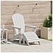Sedia Adirondack con Poggiapiedi Bianca HDPE - Foto miniatura 2