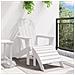 Sedia Adirondack con Poggiapiedi Bianca HDPE - Foto miniatura 3