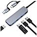 Doppio Hub Usb-c E Usb-a Con 1 Porta Usb 3.0 E 3 Porte Usb 2.0 - Foto miniatura 1
