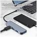 Doppio Hub Usb-c E Usb-a Con 1 Porta Usb 3.0 E 3 Porte Usb 2.0 - Foto miniatura 5