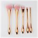 Set Di Pennelli Trucco Oro Champagne - 10 Pezzi Professionali Con Porta Pennelli - Foto miniatura 4