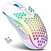 Mouse Wireless 2.4g Ricaricabile Con Illuminazione - Dpi Regolabile, Design Ergonomico White - Foto miniatura 1