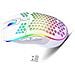 Mouse Wireless 2.4g Ricaricabile Con Illuminazione - Dpi Regolabile, Design Ergonomico White - Foto miniatura 2