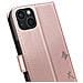Custodia A Portafoglio Per Iphone 15 Design Premium Fiori Farfalla, Rosa Champagne - Foto miniatura 3