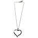 Collana Cuore Grigio In Argento 7-10 Micron - Foto miniatura 1