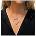 Collana Cuore Grigio In Argento 7-10 Micron - Foto miniatura 3