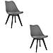 Sedia RIXK - Ergonomica Grafite con Gambe Nere x2 - Foto miniatura 1