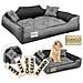 Letto per cani 115x95 cm personalizzato grigio cuscino impermeabile - Foto miniatura 1