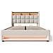 Letto Imbottito In Lino Beige Con Illuminazione Led Su Entrambe Le Estremità - Foto miniatura 2