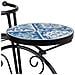Supporto Bici In Mosaico Blu E Ferro Battuto 67x26,5x43h - Foto miniatura 6