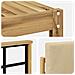 Set di divani da esterno 7 pcs Bianco e Beige Poliestere - Foto miniatura 6
