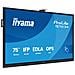 TE7513A-B2AG visualizzatore di messaggi Pannello piatto interattivo 190,5 cm (75") Wi-Fi 500 cd /m² 4K Ultra HD Nero Touch screen Processore integrato Android 24/7 - Foto miniatura 1