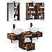 Set di Armadi da Bagno 5 pcs Legno antico 40 x 10,5 x 60,5 cm - Foto miniatura 3