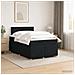 Letto box spring con materasso Nero 120 x 200 cm Tessuto - Foto miniatura 4